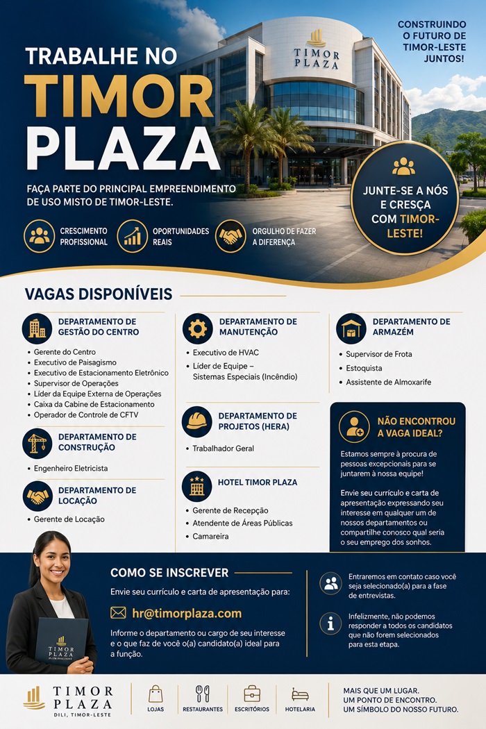 Trabalhando na Timor Plaza