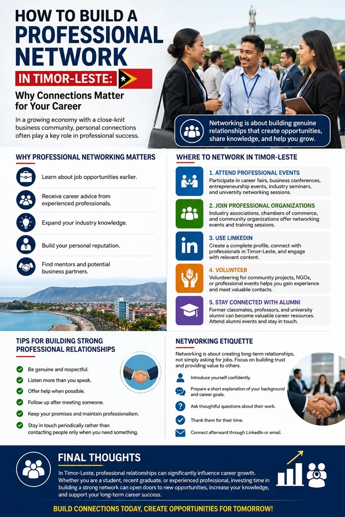 How to Build a Professional Network in Timor-Leste: Why Connections Matter for Your Career