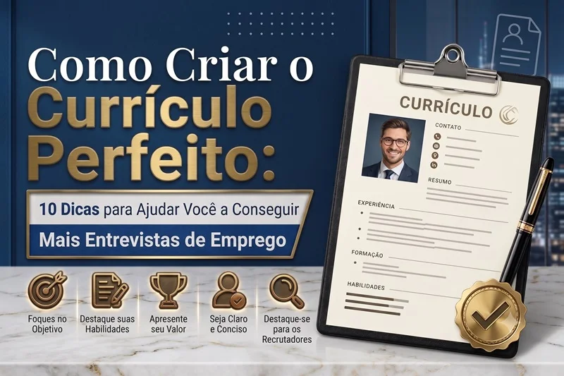 Como criar um currículo perfeito: 10 dicas que aumentam suas chances de conquistar uma entrevista.