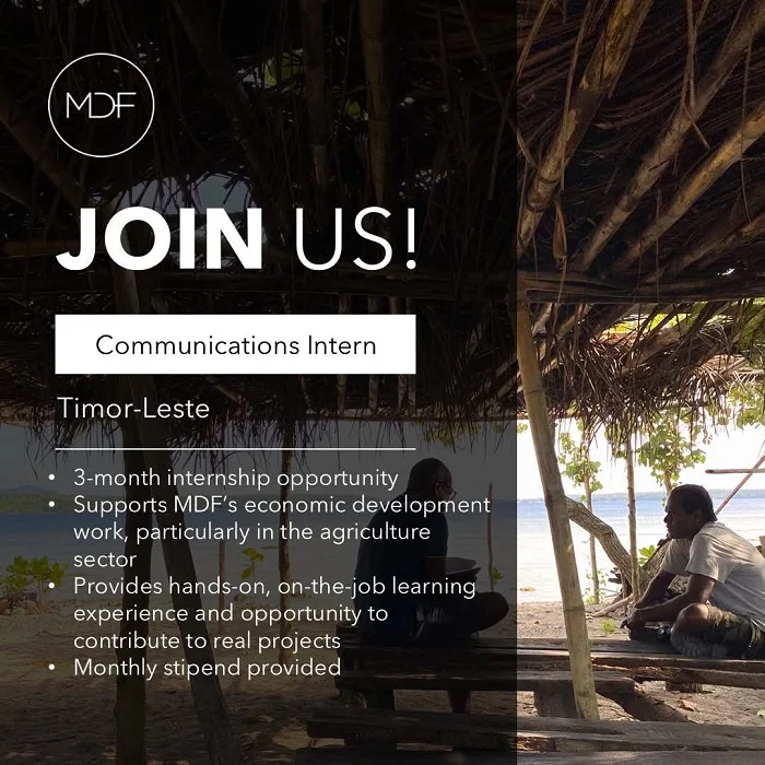VAGA ESTAJIARIU MDF #TimorLeste loke oportunidade 𝐄𝐬𝐭𝐚𝐣𝐢á𝐫𝐢𝐮 𝐊𝐨𝐦𝐮𝐧𝐢𝐤𝐚𝐬𝐚𝐮𝐧