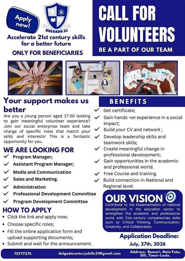 CALL FOR VOLUNTEERS