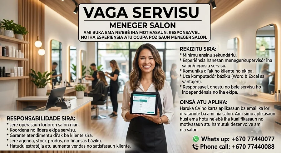 VAGA SERVISU – MENEGER SALON