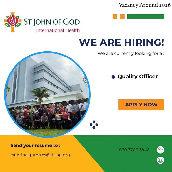 🏥 JOB VACANCY | Quality Officer