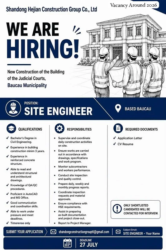 📢 VACANCY ANNOUNCEMENT