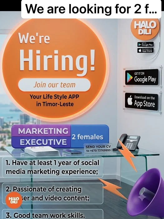 🚀 WE ARE HIRING: MARKETING EXECUTIVE (2 Females)