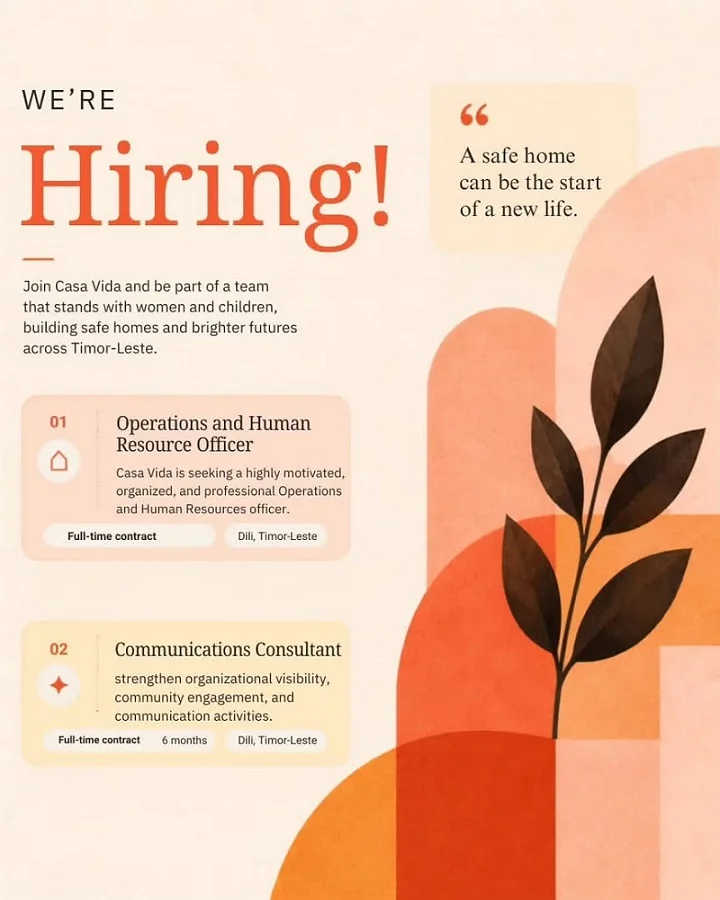 WE'RE HIRING! 🌟 Operations and Human Resource Officer and  Communications Consultant