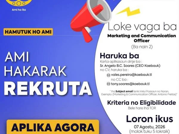 📢 𝗪𝗘 𝗔𝗥𝗘 𝗛𝗜𝗥𝗜𝗡𝗚  Kaebauk Investimentu no Finansas, S.A.